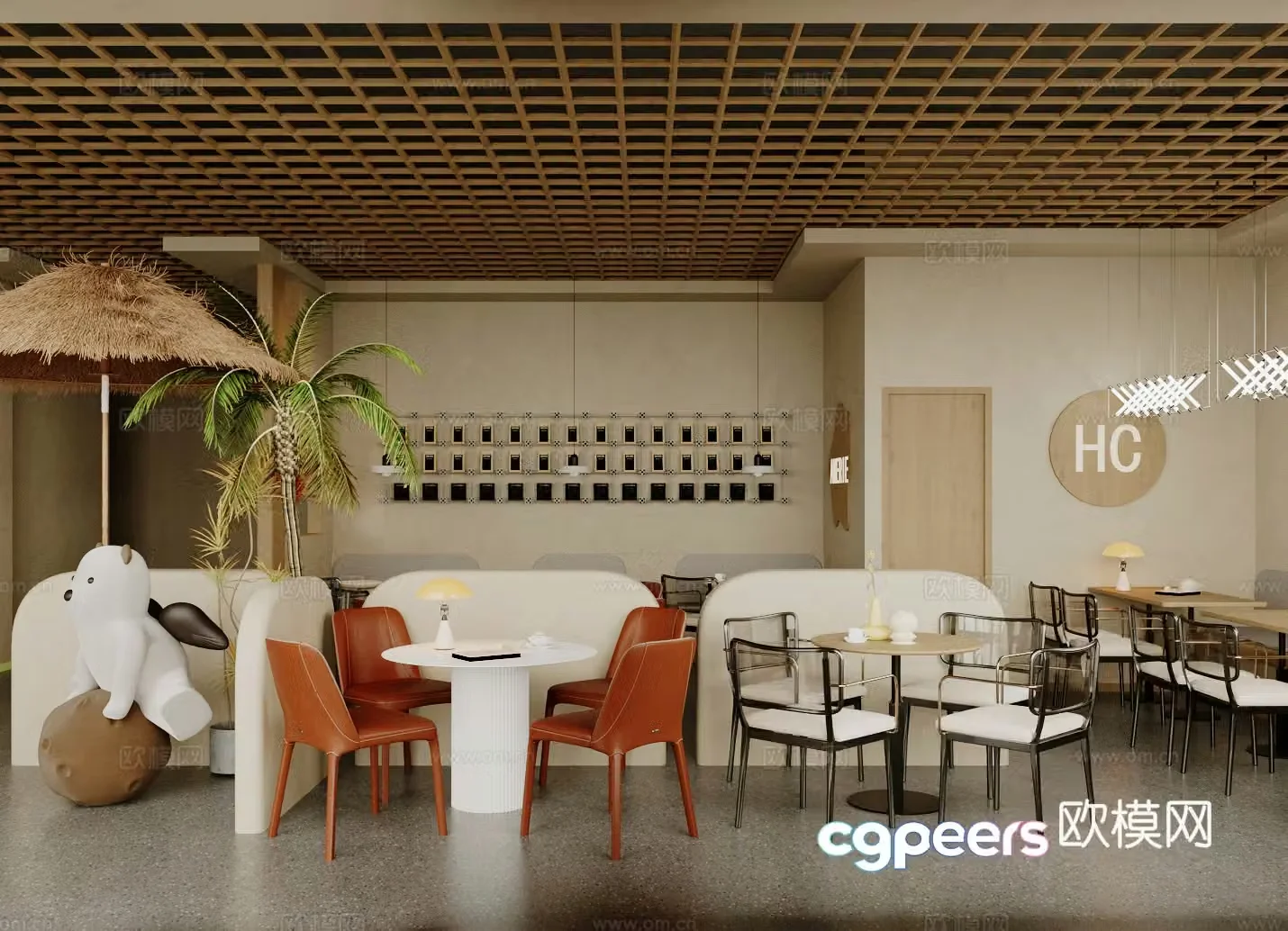 Wasabi Cafe Coffee Card Area Dining Area 3D Model