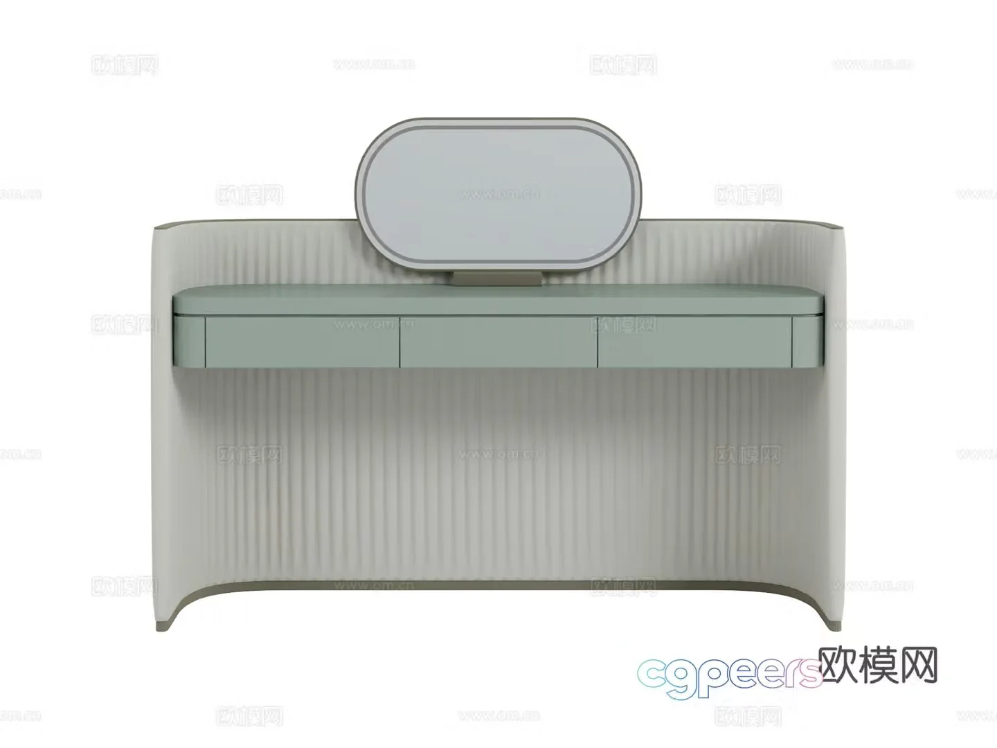 visionnaire italian dressing table 3d model