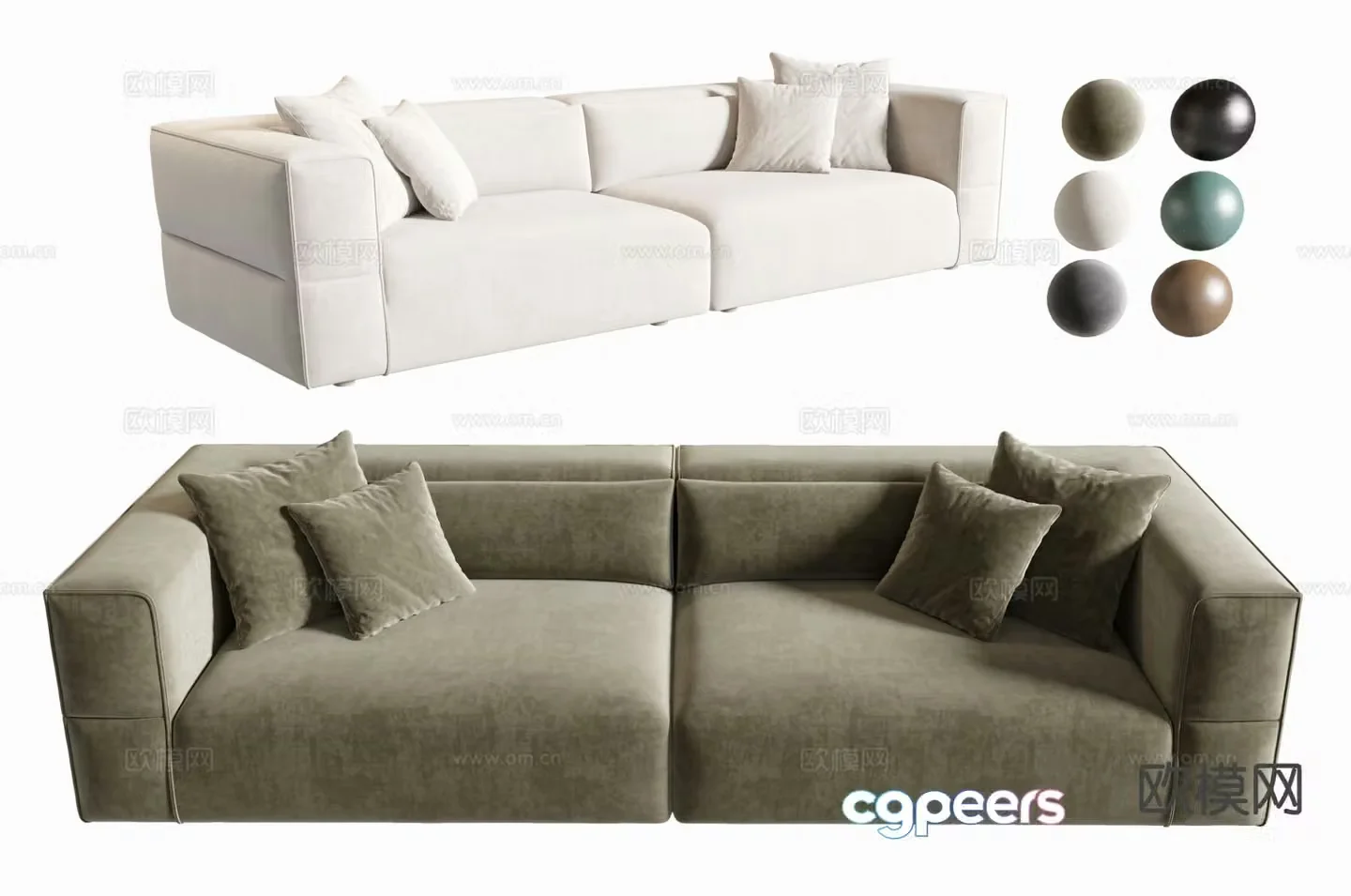 Modern love sofa 3d model