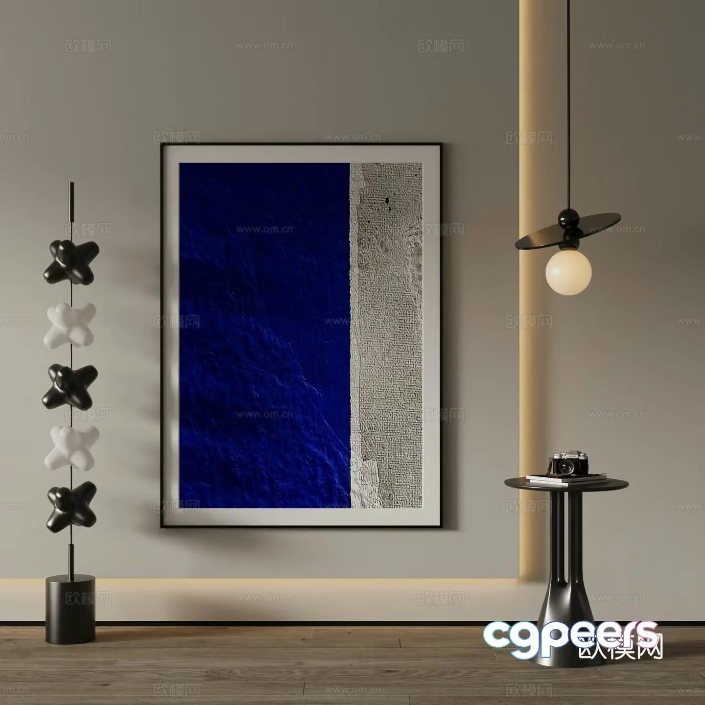 Modern Art Painting Decorative Painting 3D Model