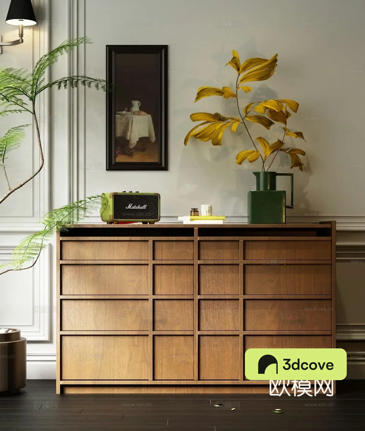 Wabi-sabi entrance cabinet low cabinet