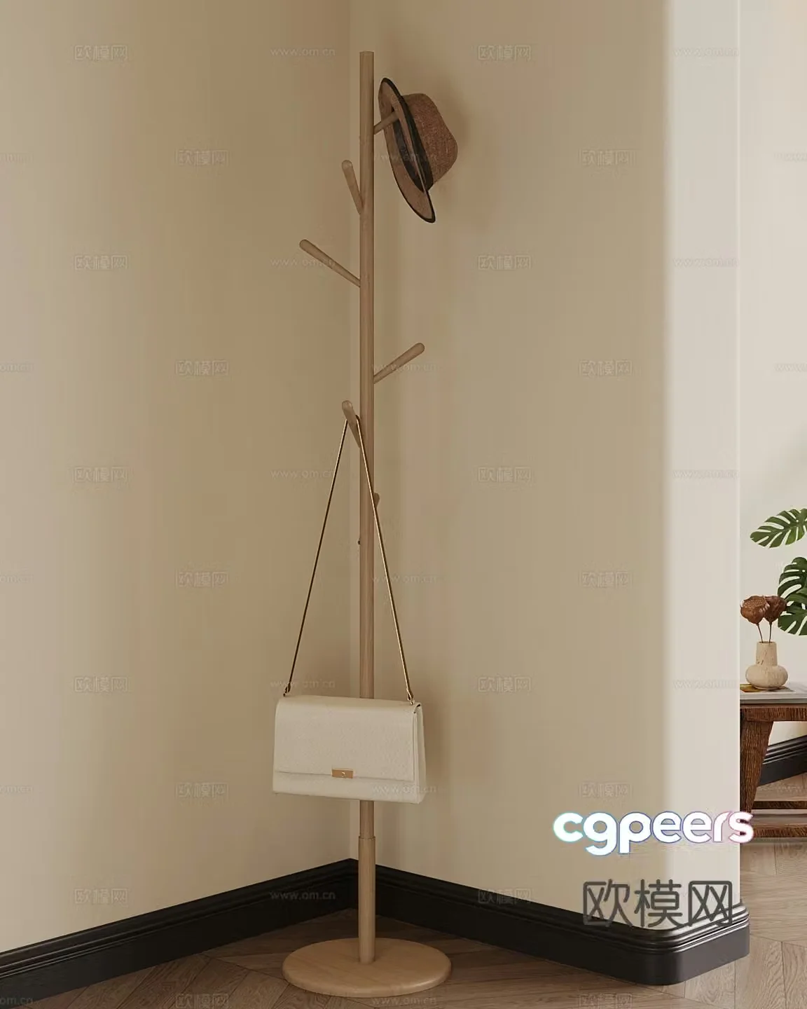 Clothes hanger modern clothes hanger 3d model