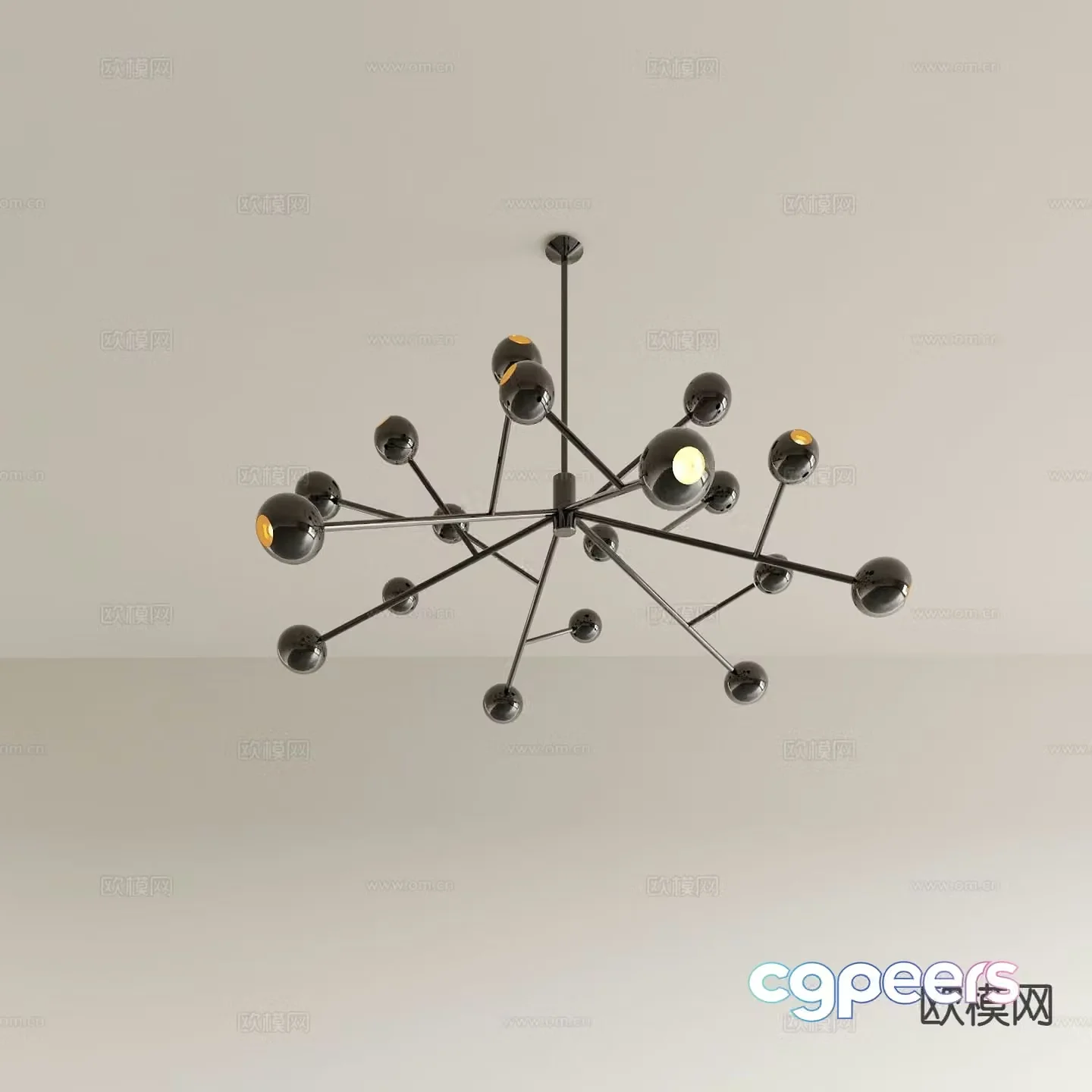 French chandelier dining room chandelier 3d model