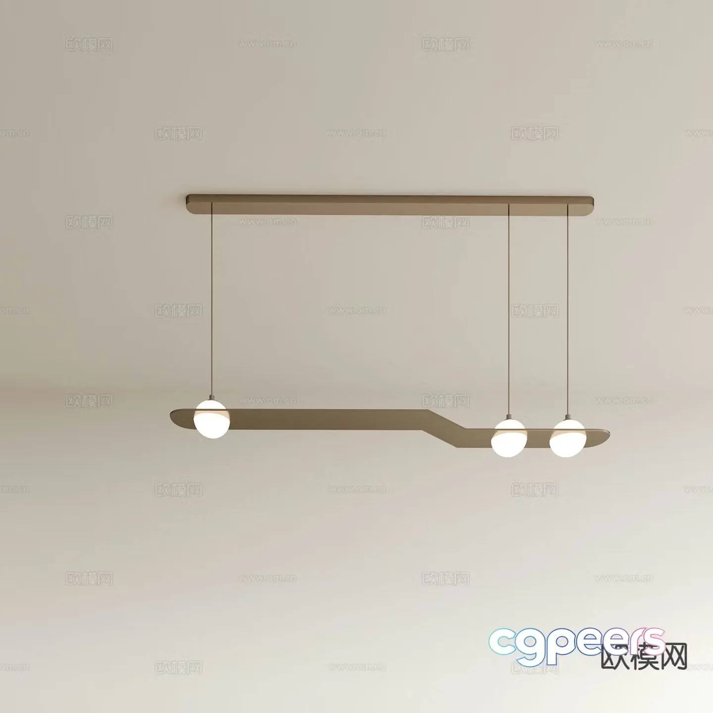 Straight line chandelier straight line chandelier 3d model