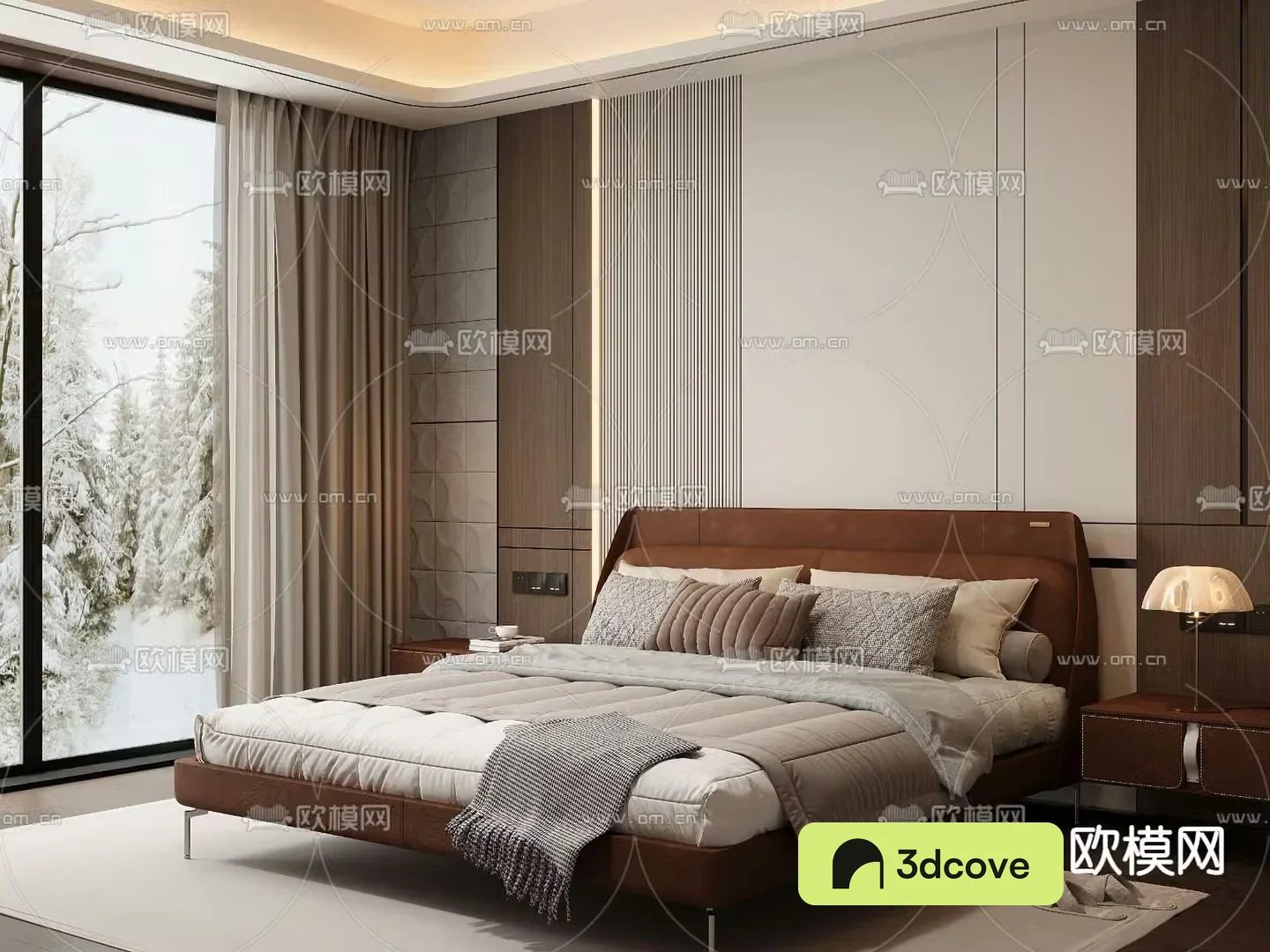 Modern double bed