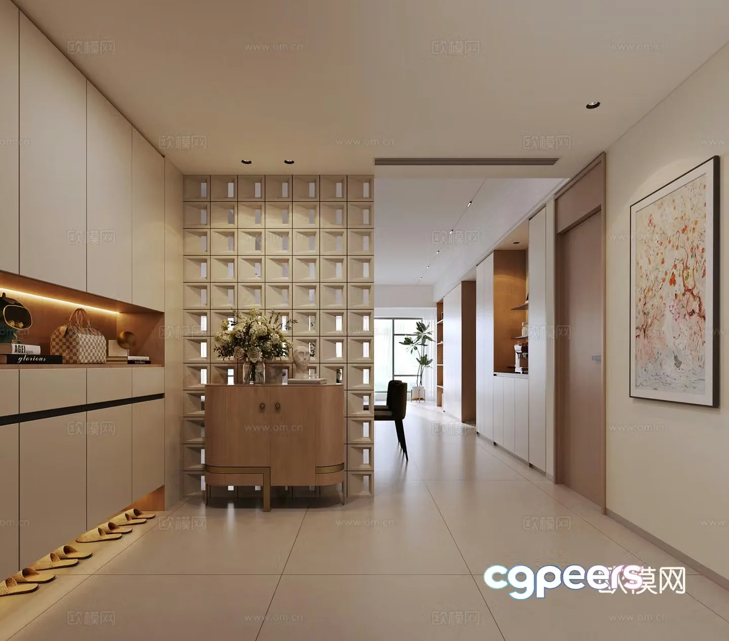 Modern entrance hallway 3D model