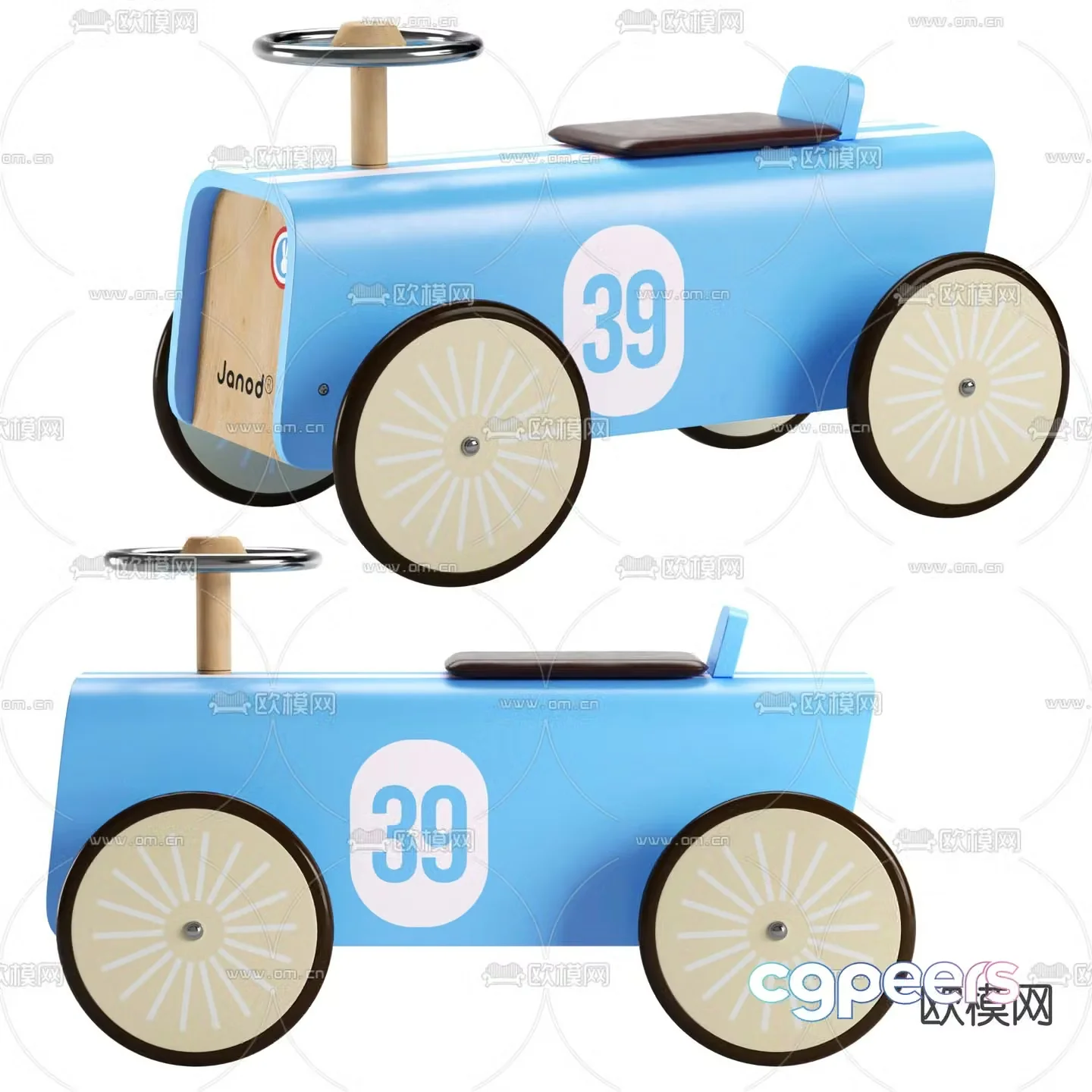 Modern children’s toy car 3d model