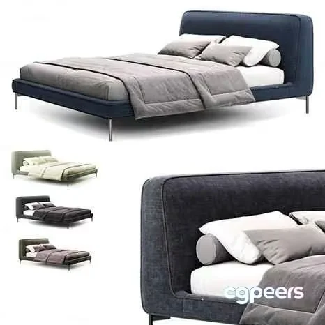Modern Bed Design 3D Model – 3055 – CORONA Render