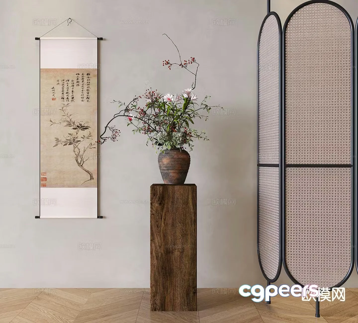 Zen ceramic vase 3D model