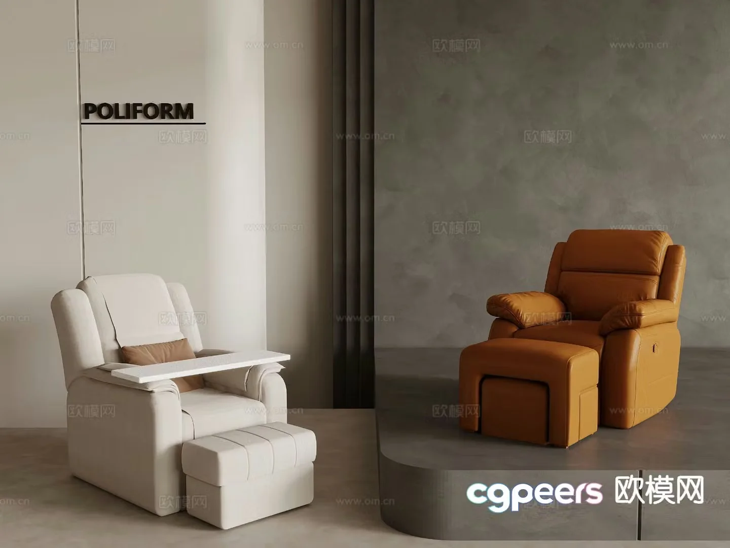 Modern massage sofa massage chair 3d model