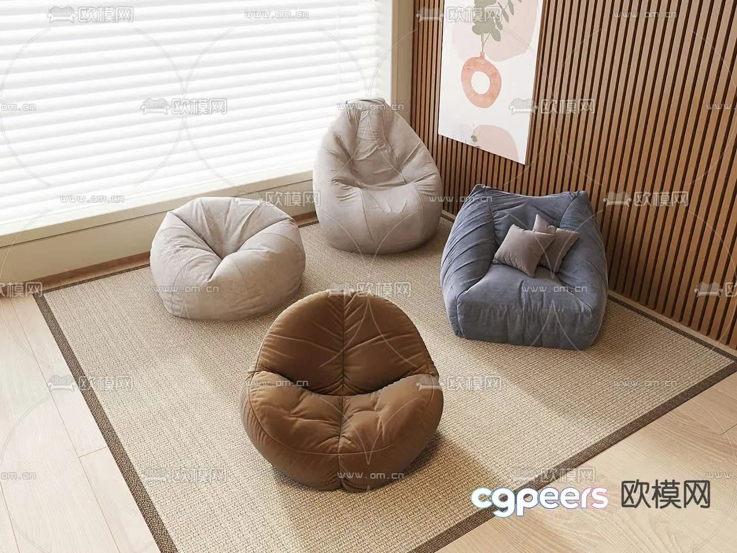 Bean bag sofa 3d model