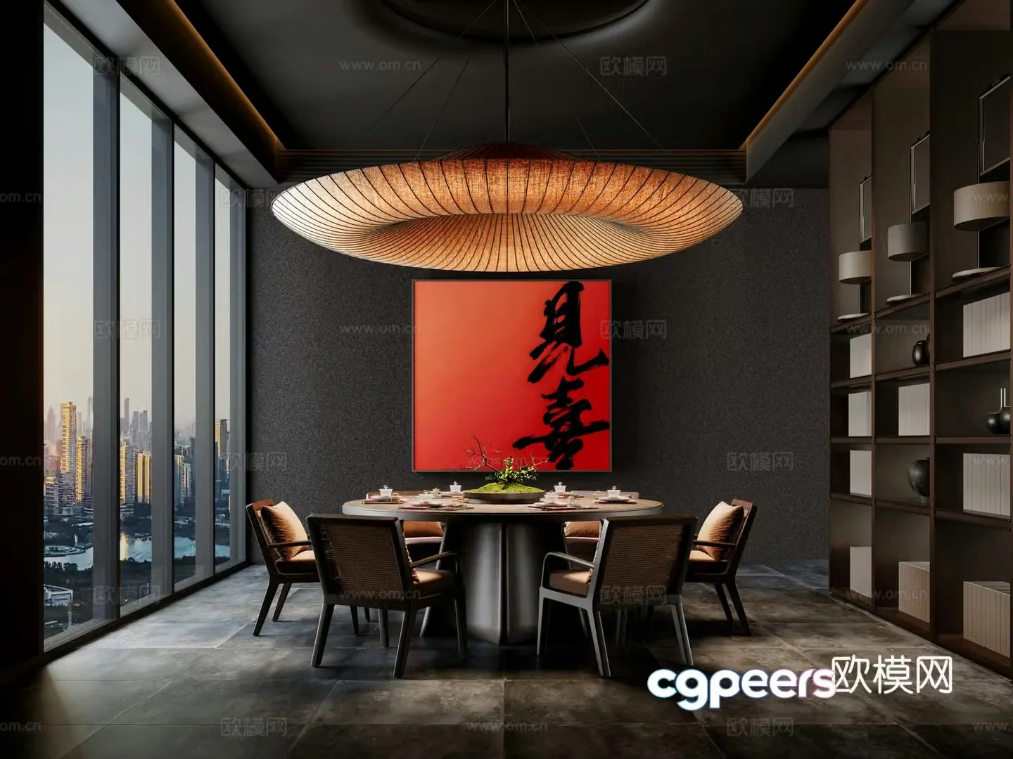 New Chinese style Chinese restaurant box 3D model