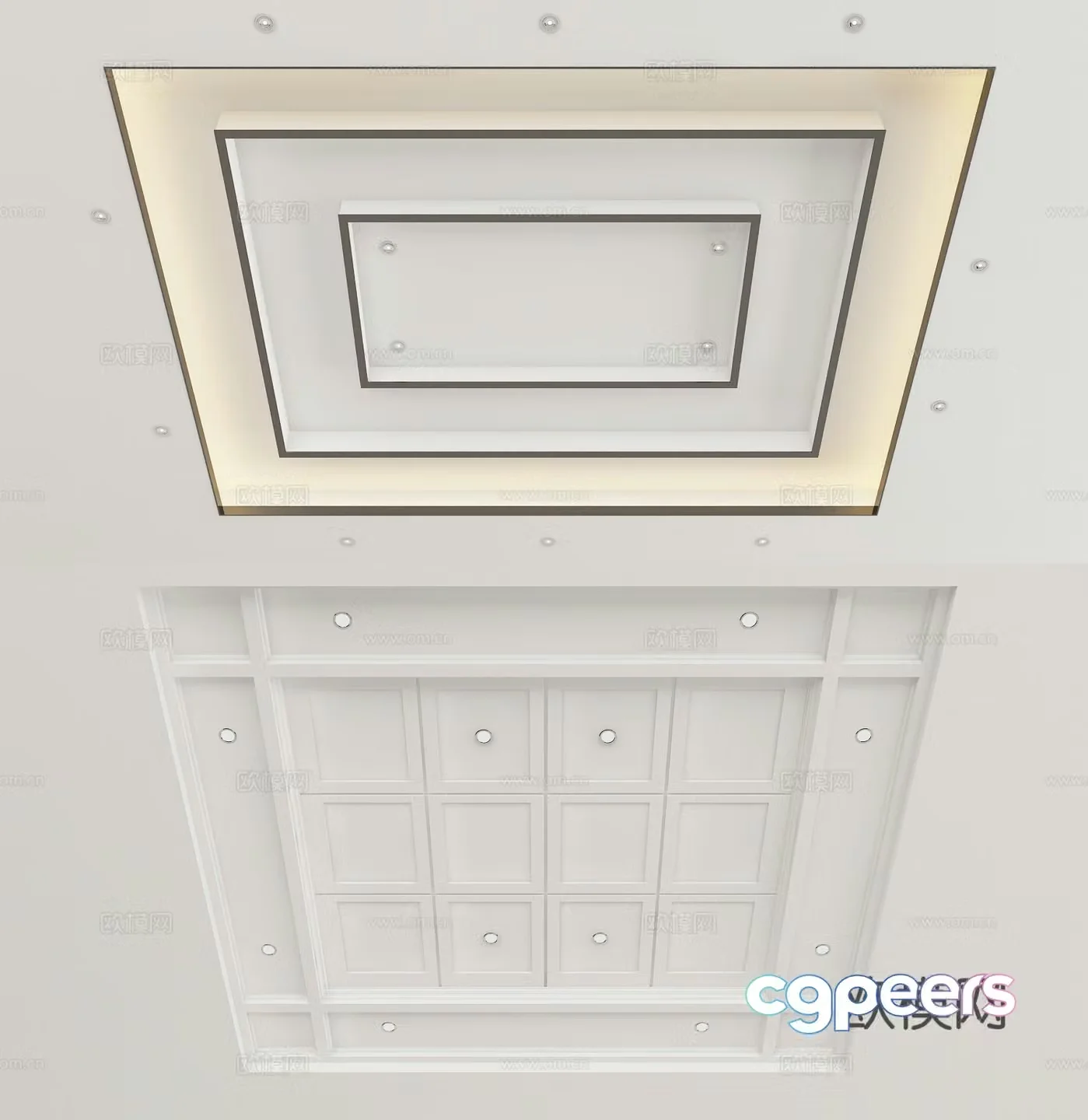 Modern minimalist ceiling 3D model