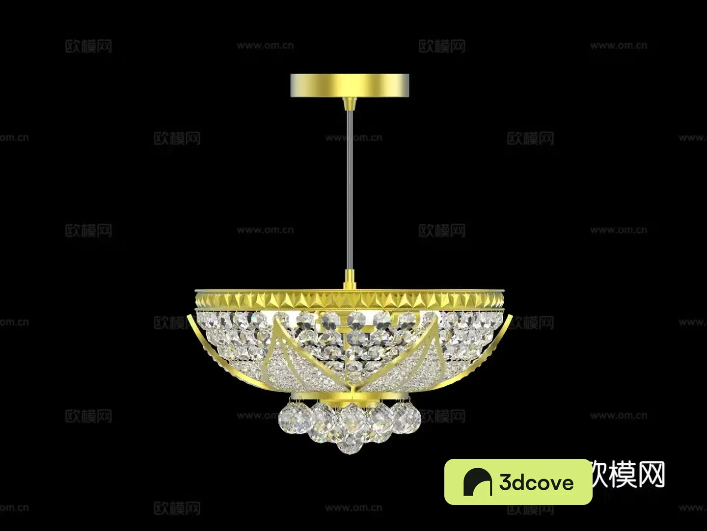European crystal lamp