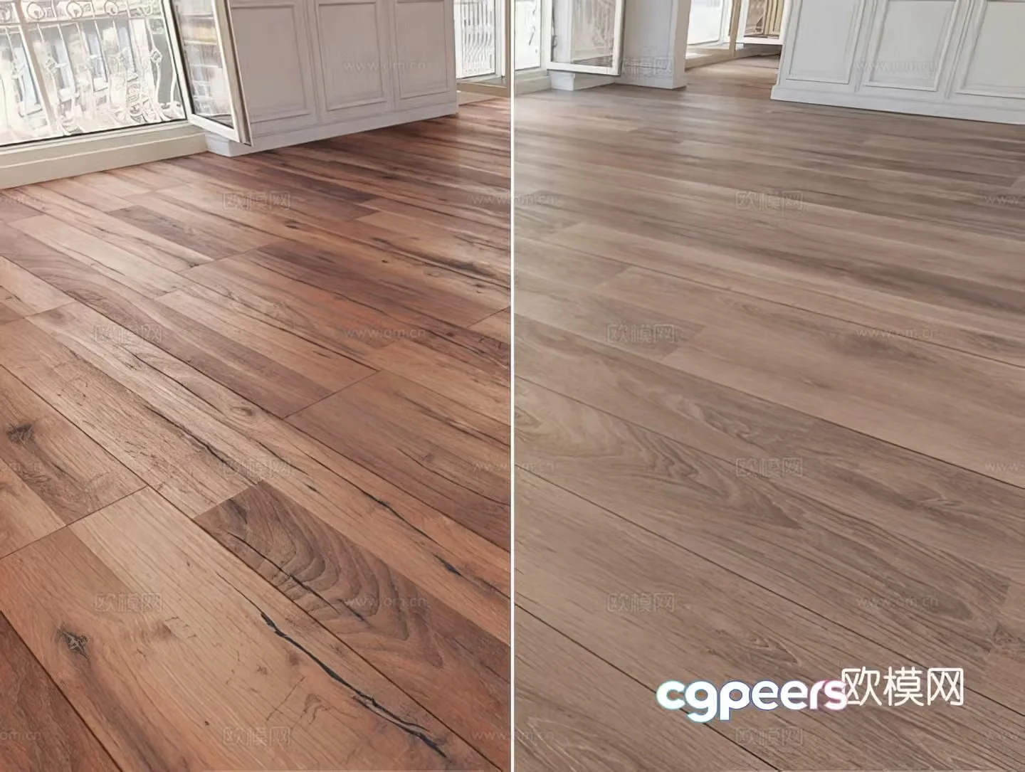 Medium wood floor American wood floor Dark wood floor Retro wood floor 3d model