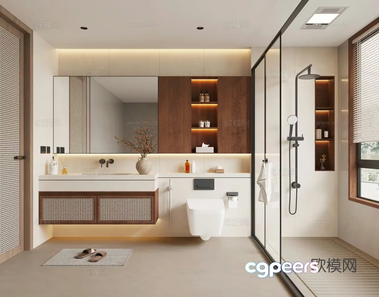 Wasabi Middle Style Bathroom 3D Model