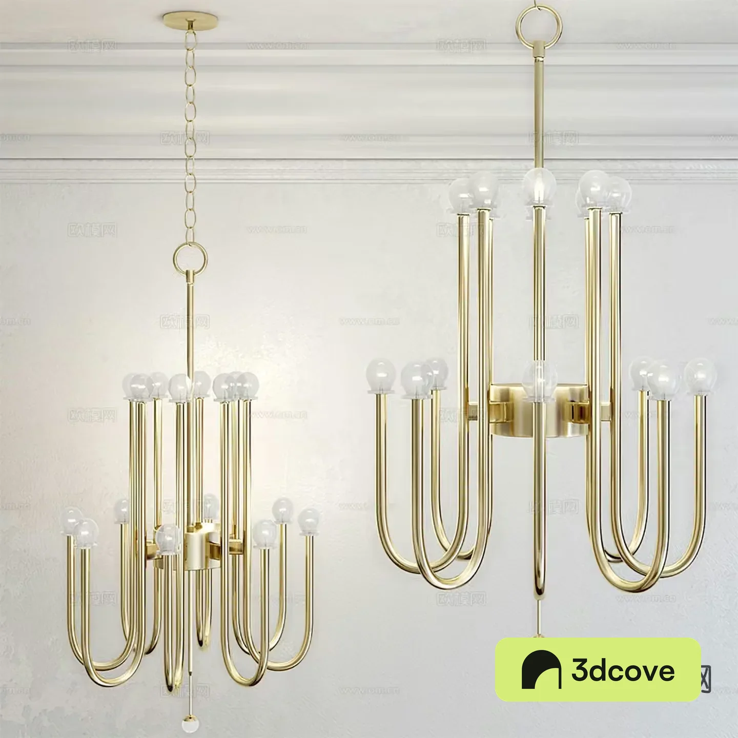 Light luxury indoor chandelier lobby chandelier