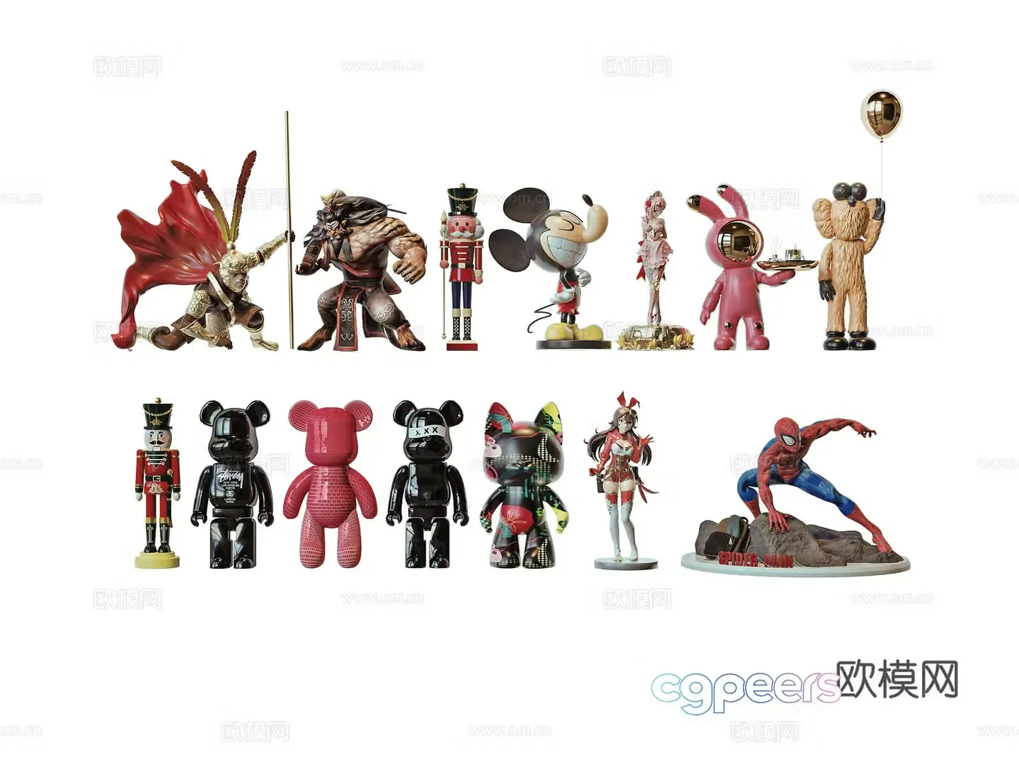 Modern doll figure toy 3d model