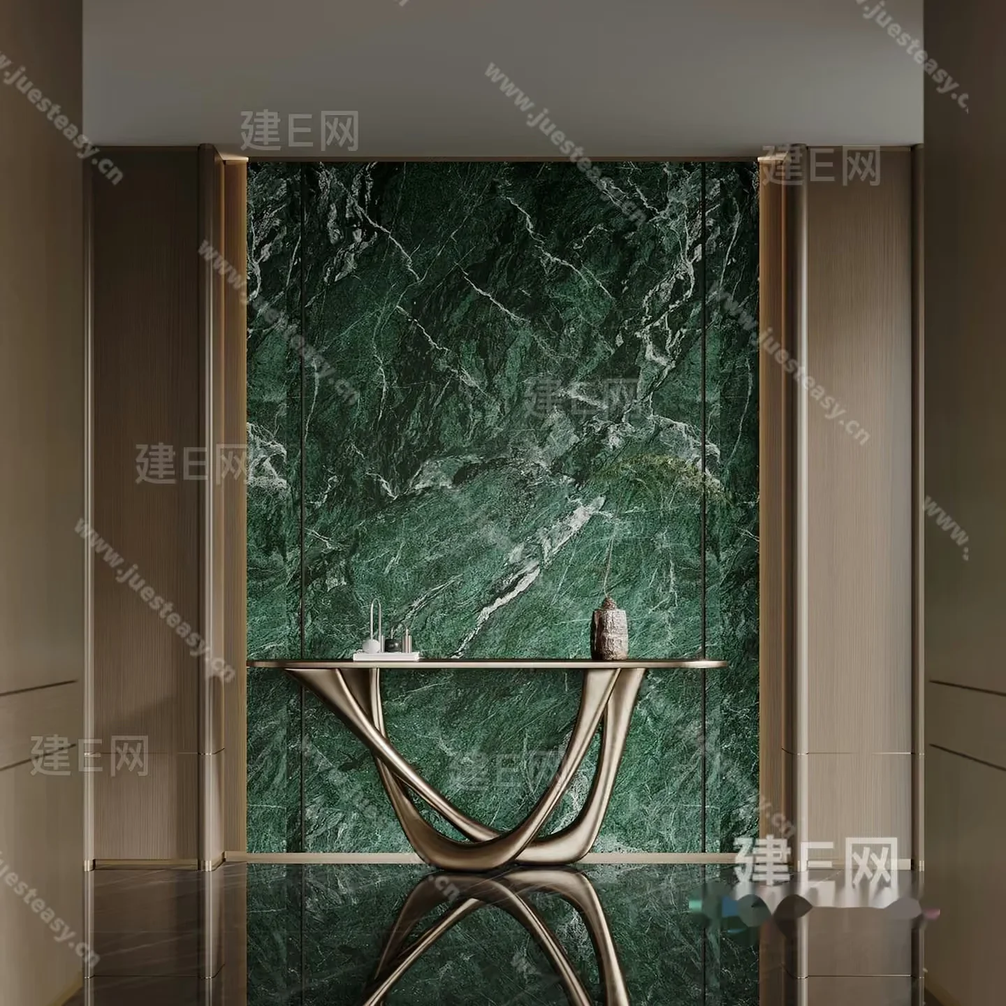 Modern Console Table 3D Model – 8588 – VRAY Render