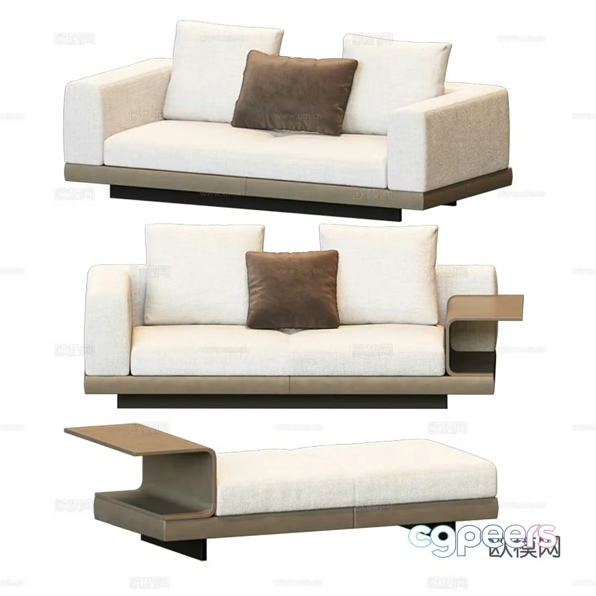 Modern love sofa 3d model