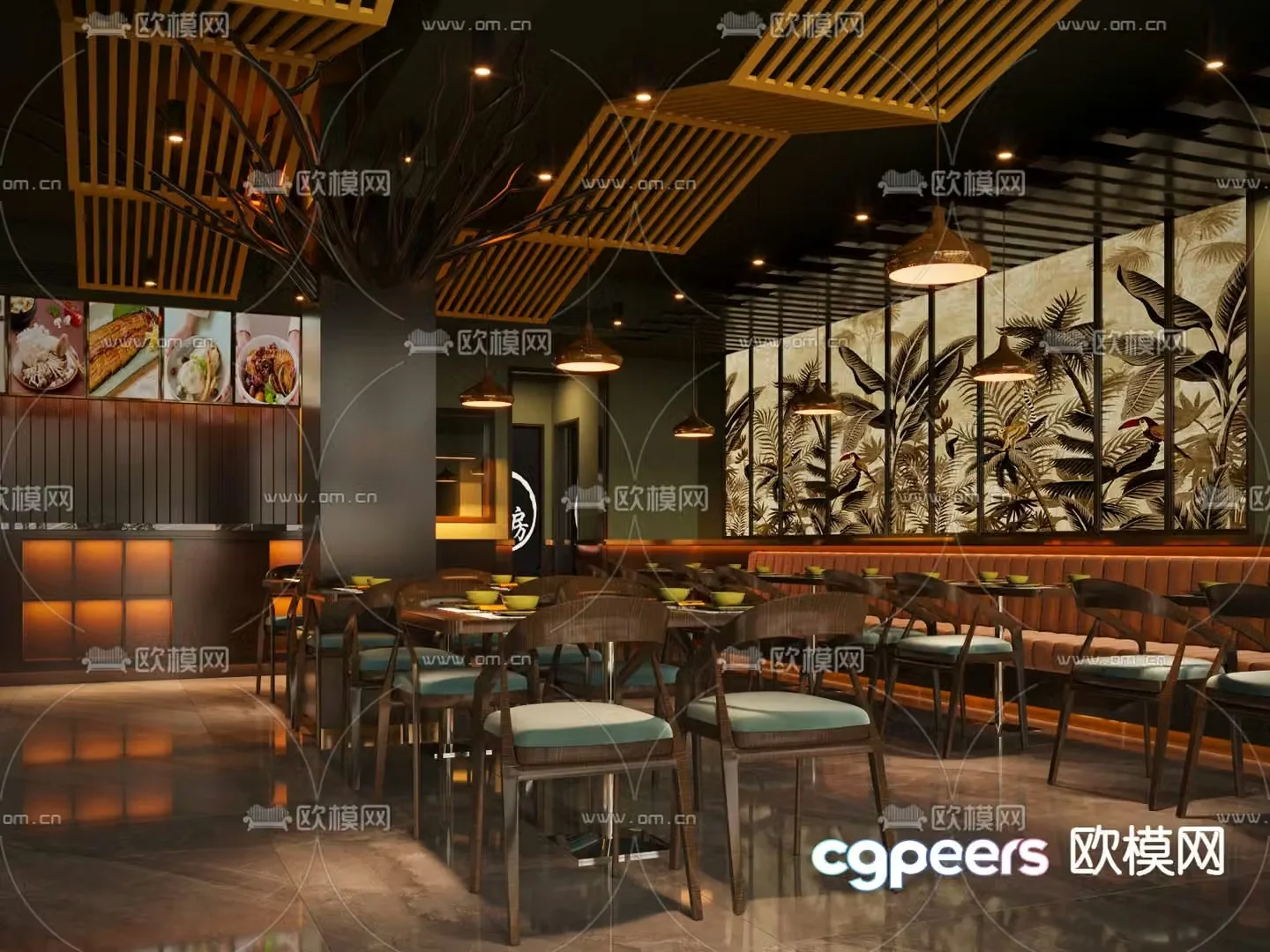 Chinese restaurant 3d model