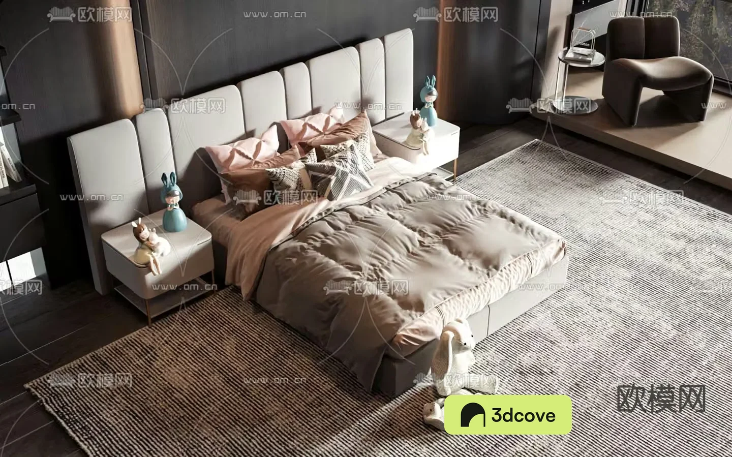 Modern double bed