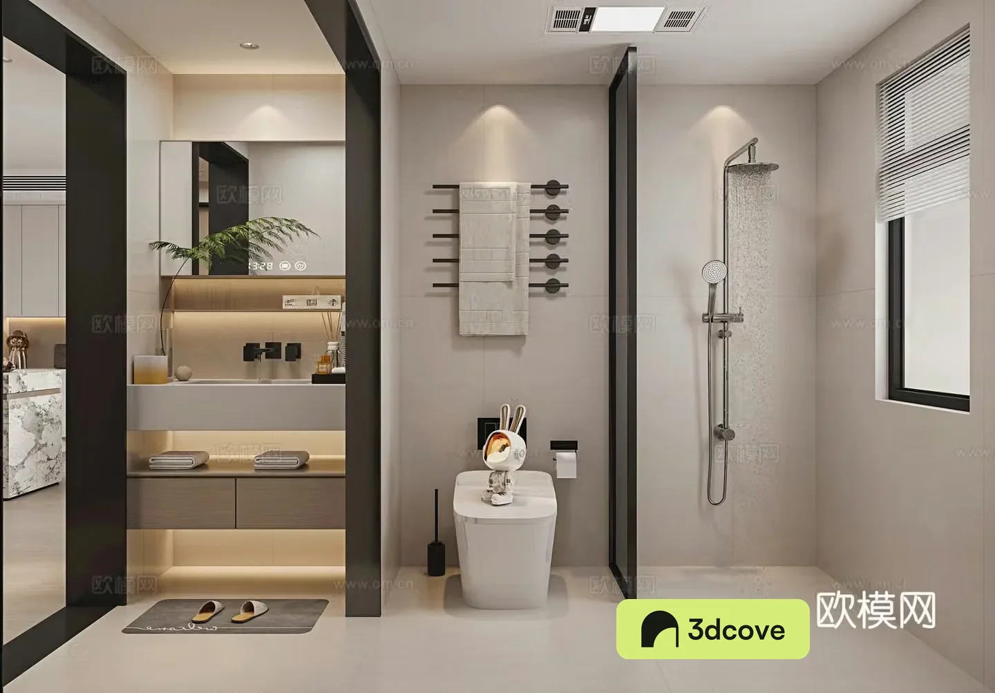 Modern bathroom 3D model
