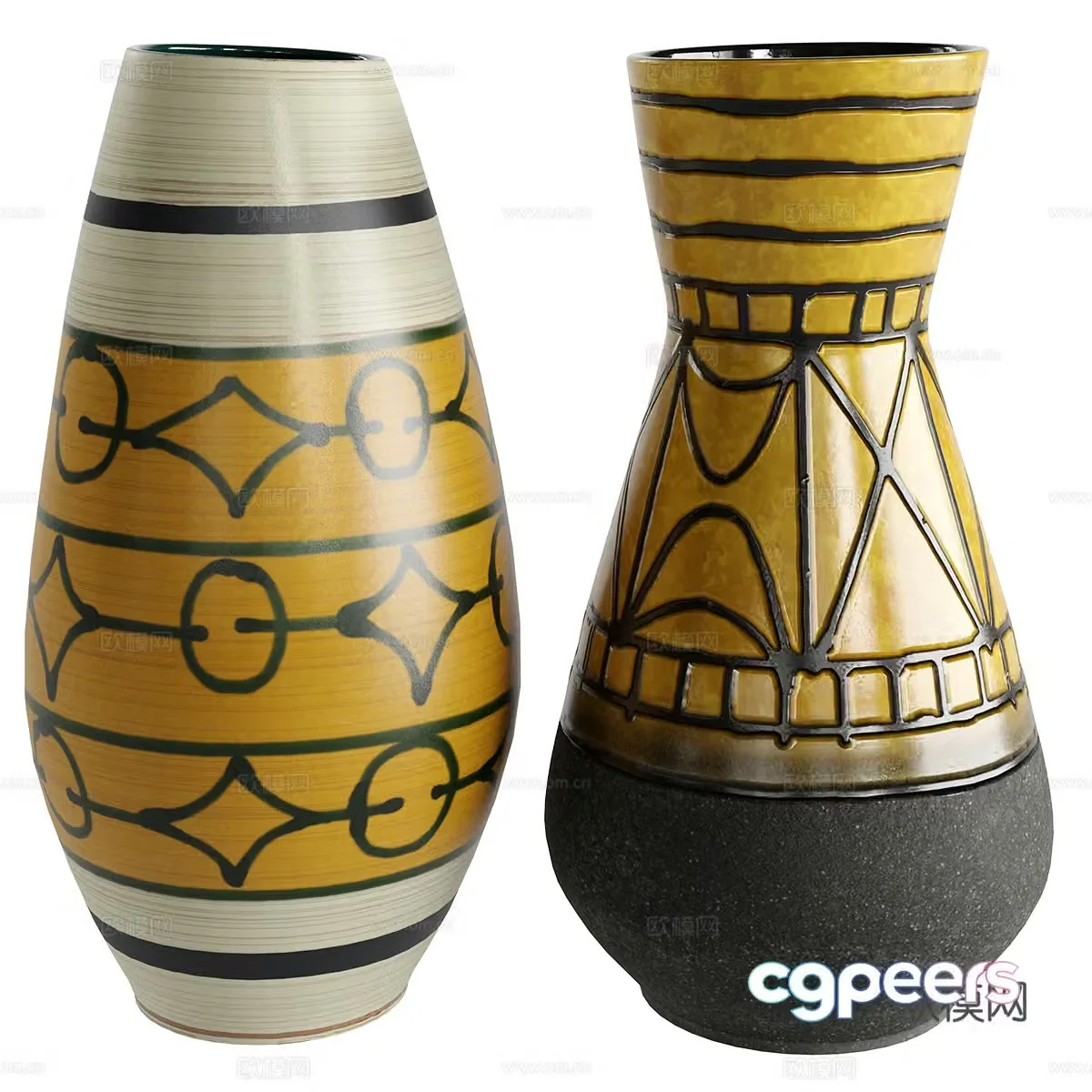 Heinz Siery lava pottery vase 3d model