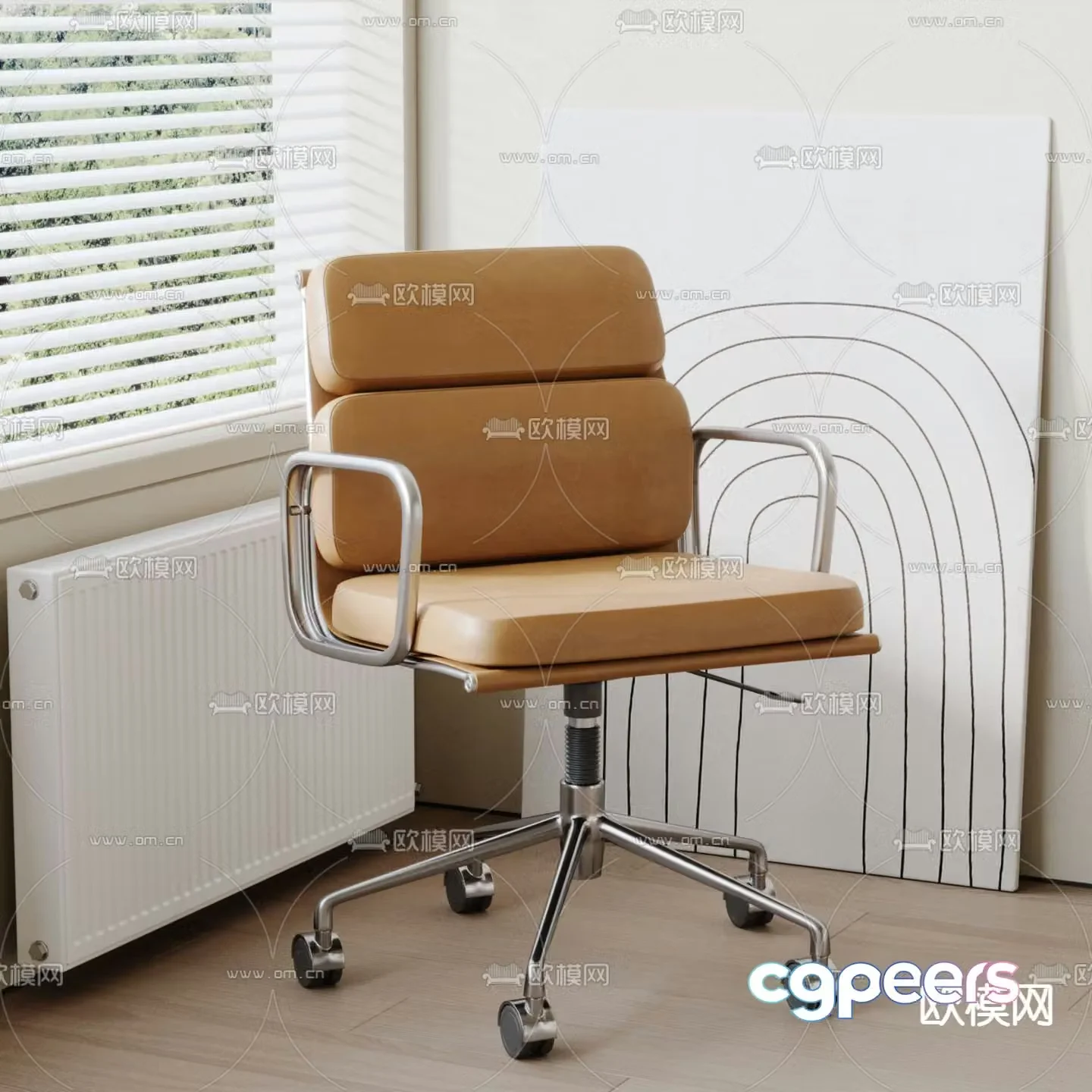 Office chair staff chair class chair 3d model
