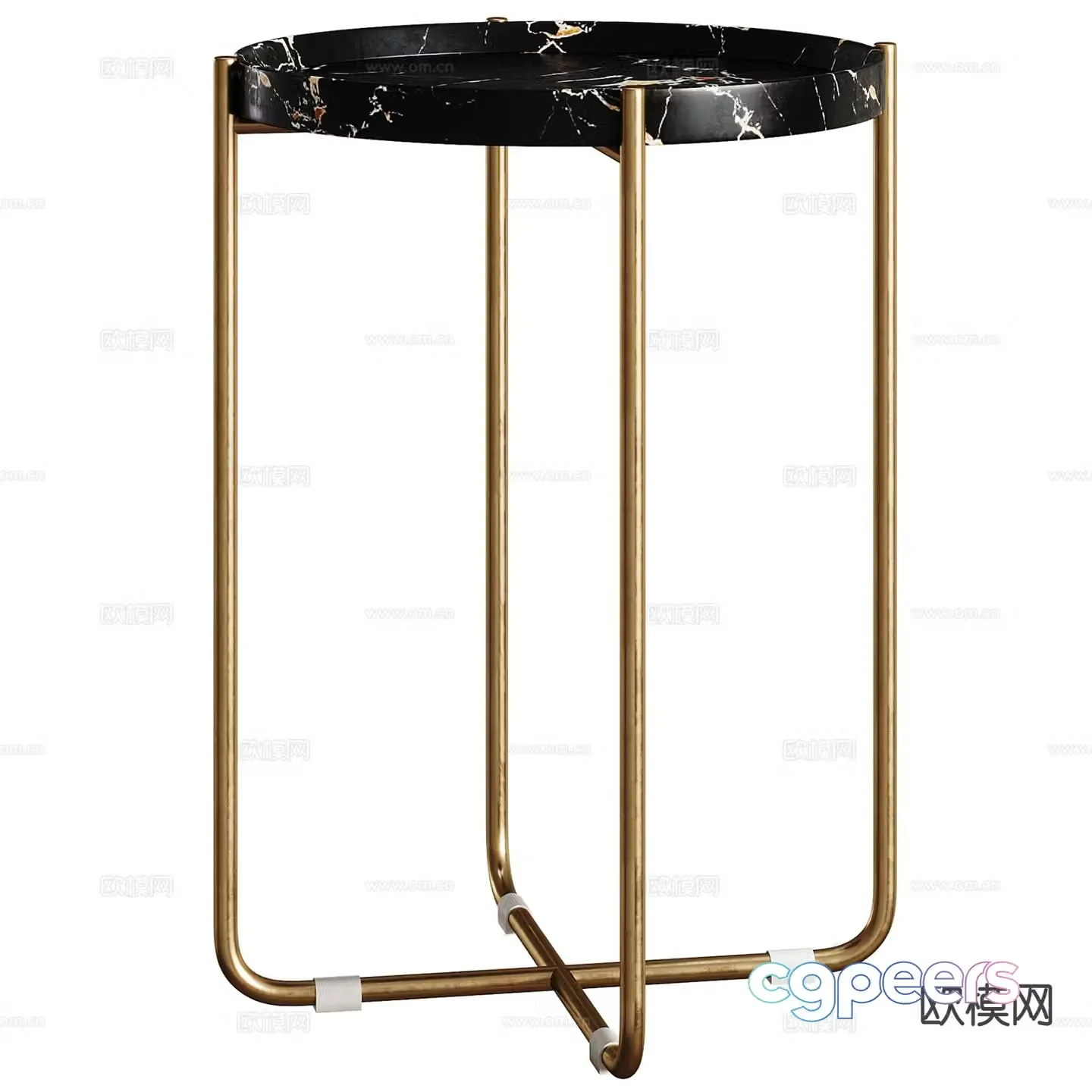 Light luxury corner table side table round table table table 3D model