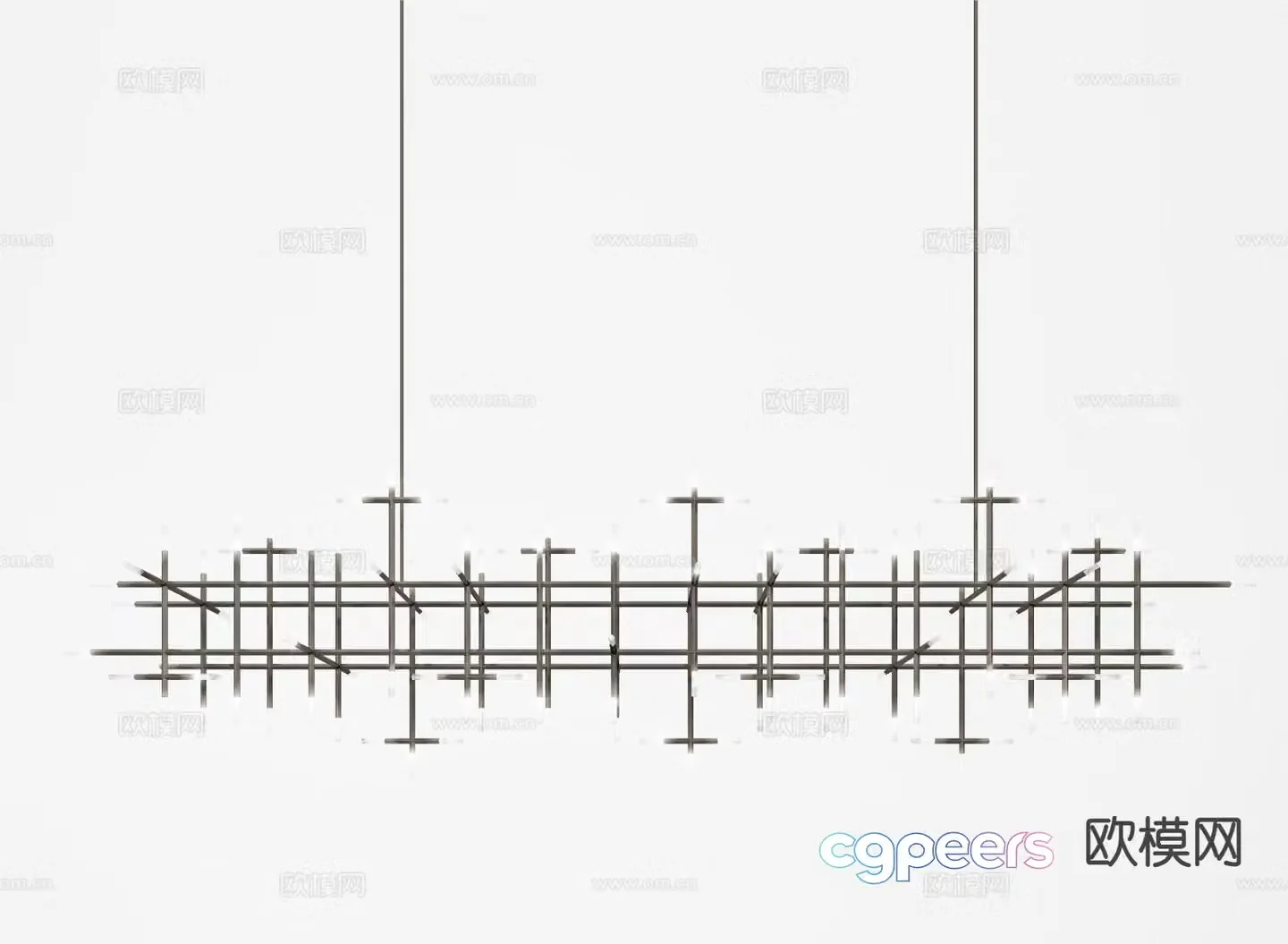 Creative chandelier matrix chandelier 3d model