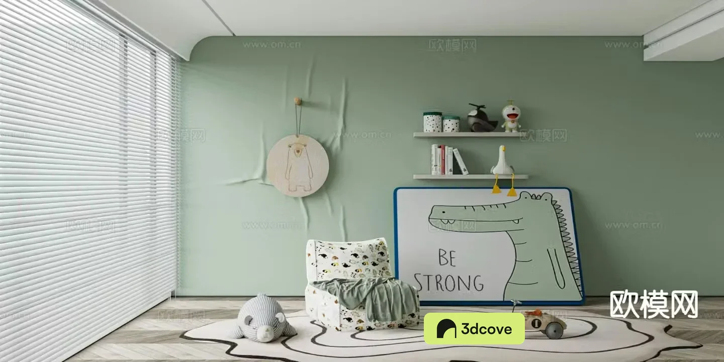 Nordic children’s sofa hanging painting whiteboard