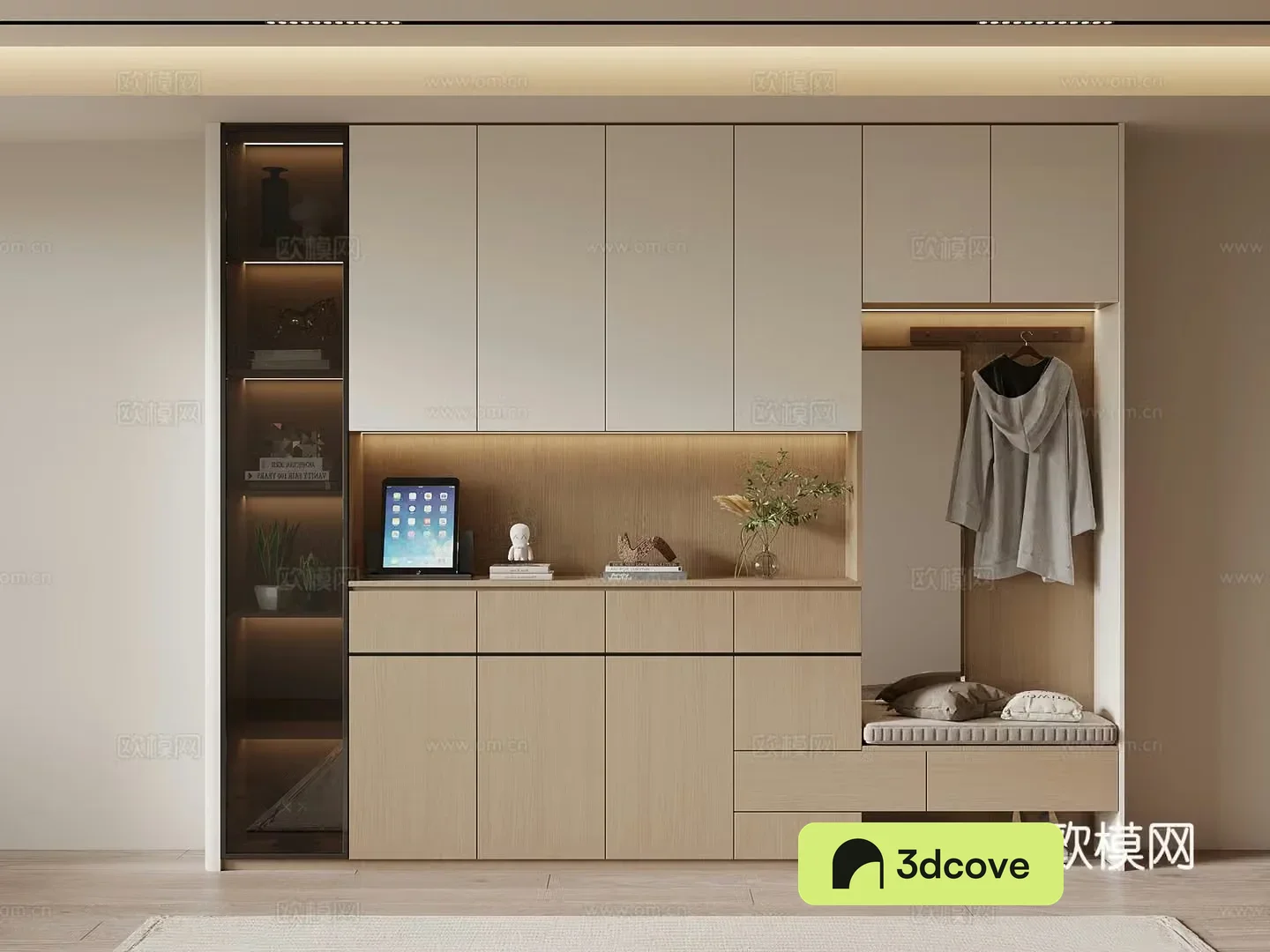 Modern home entrance shoe cabinet