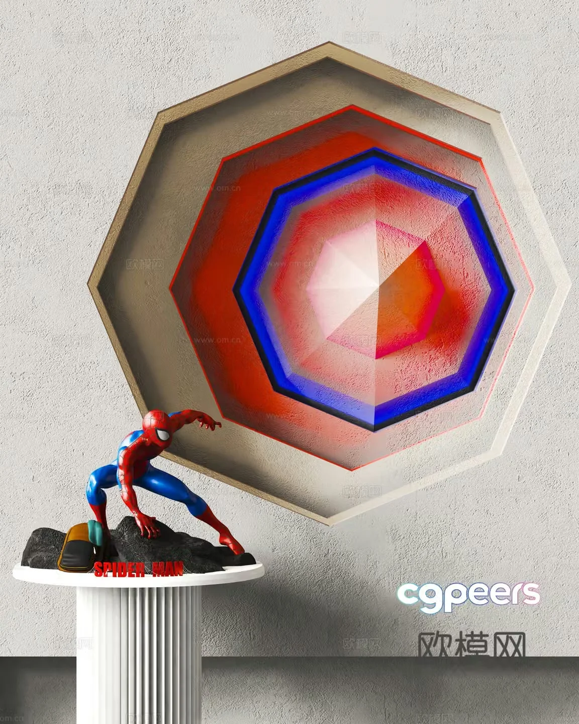 Modern wall decoration 3d model