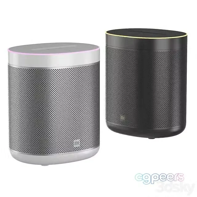 3ds Max Free – Xiaomi Mi Smart Speaker PBR MR (Black and Silver)