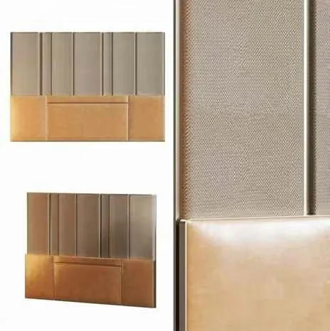 A Beige Leather Headboard 3D Model – 3640 – CORONA Render