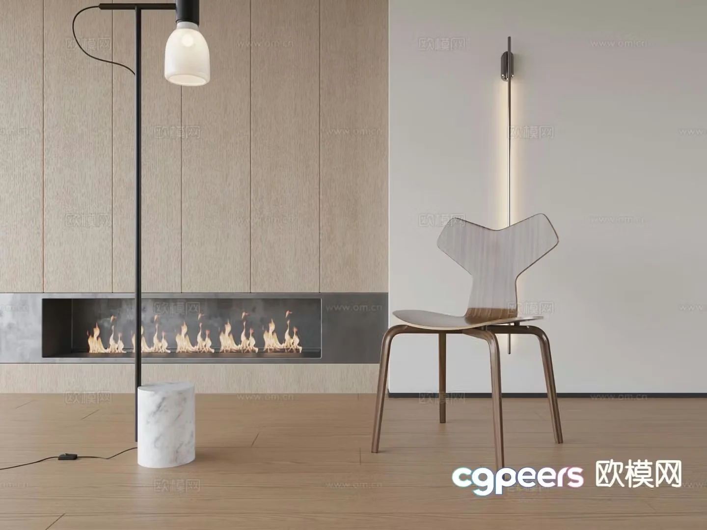 Modern single chair chair 3d model