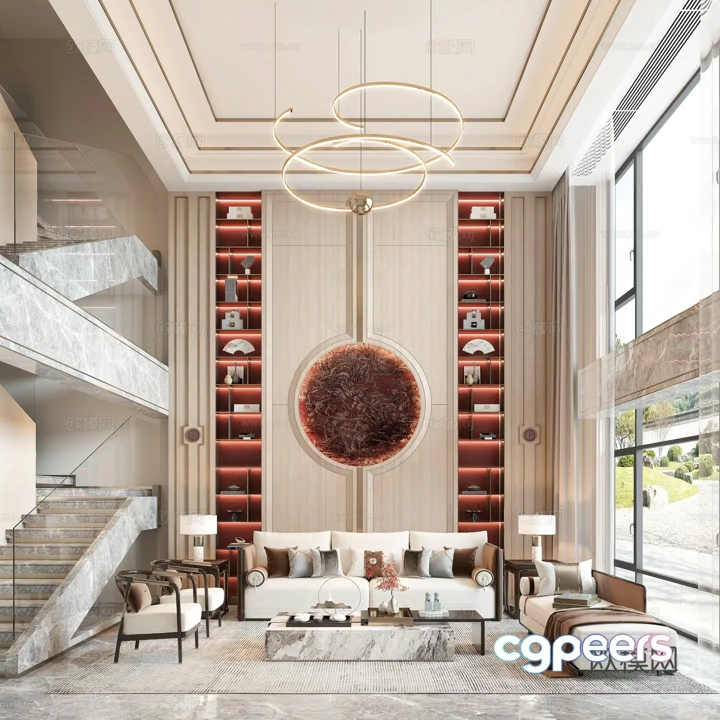 New Chinese living room 3D model