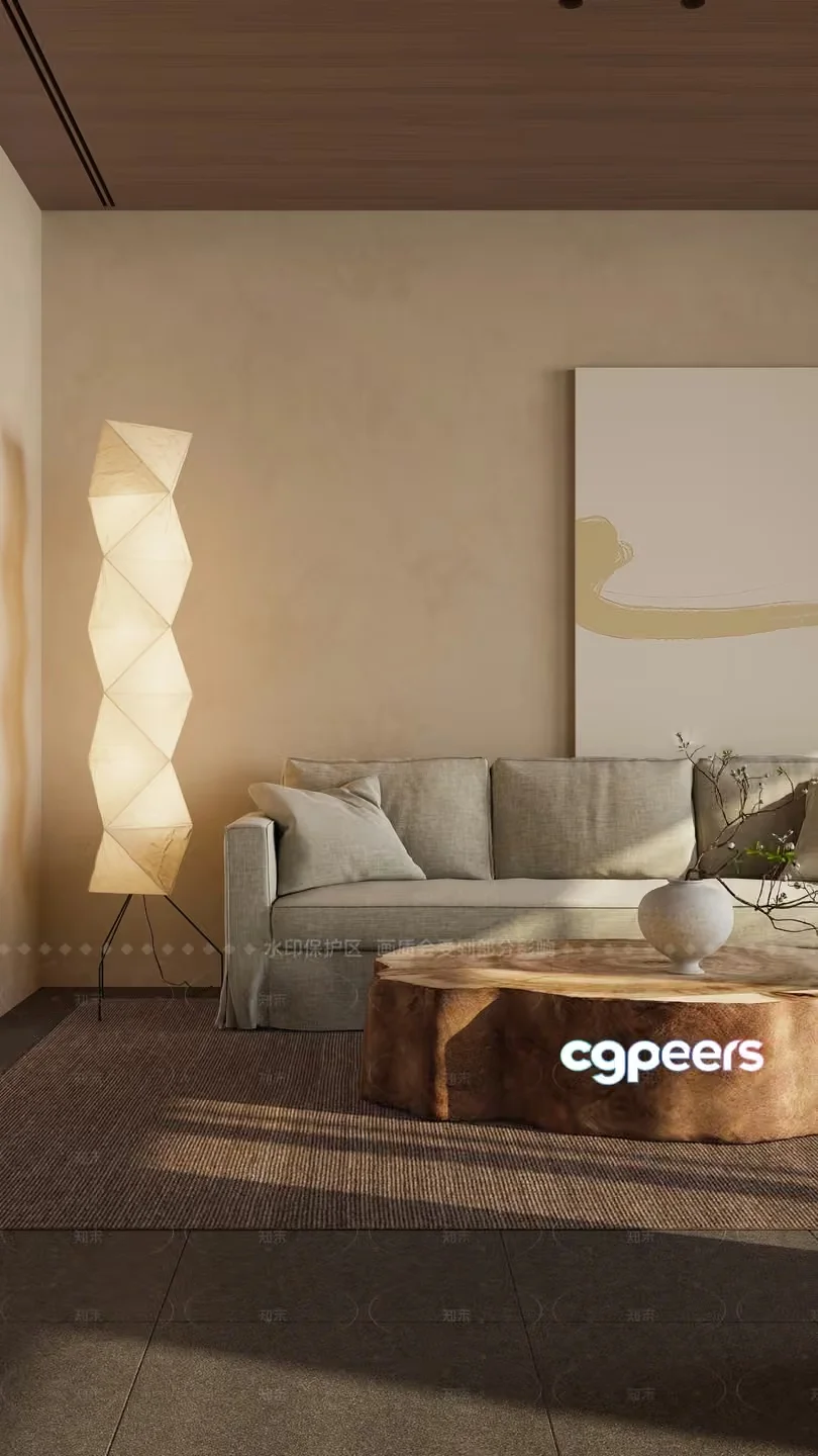 Modern Living Room 3D Model – 19830 – VRAY Render