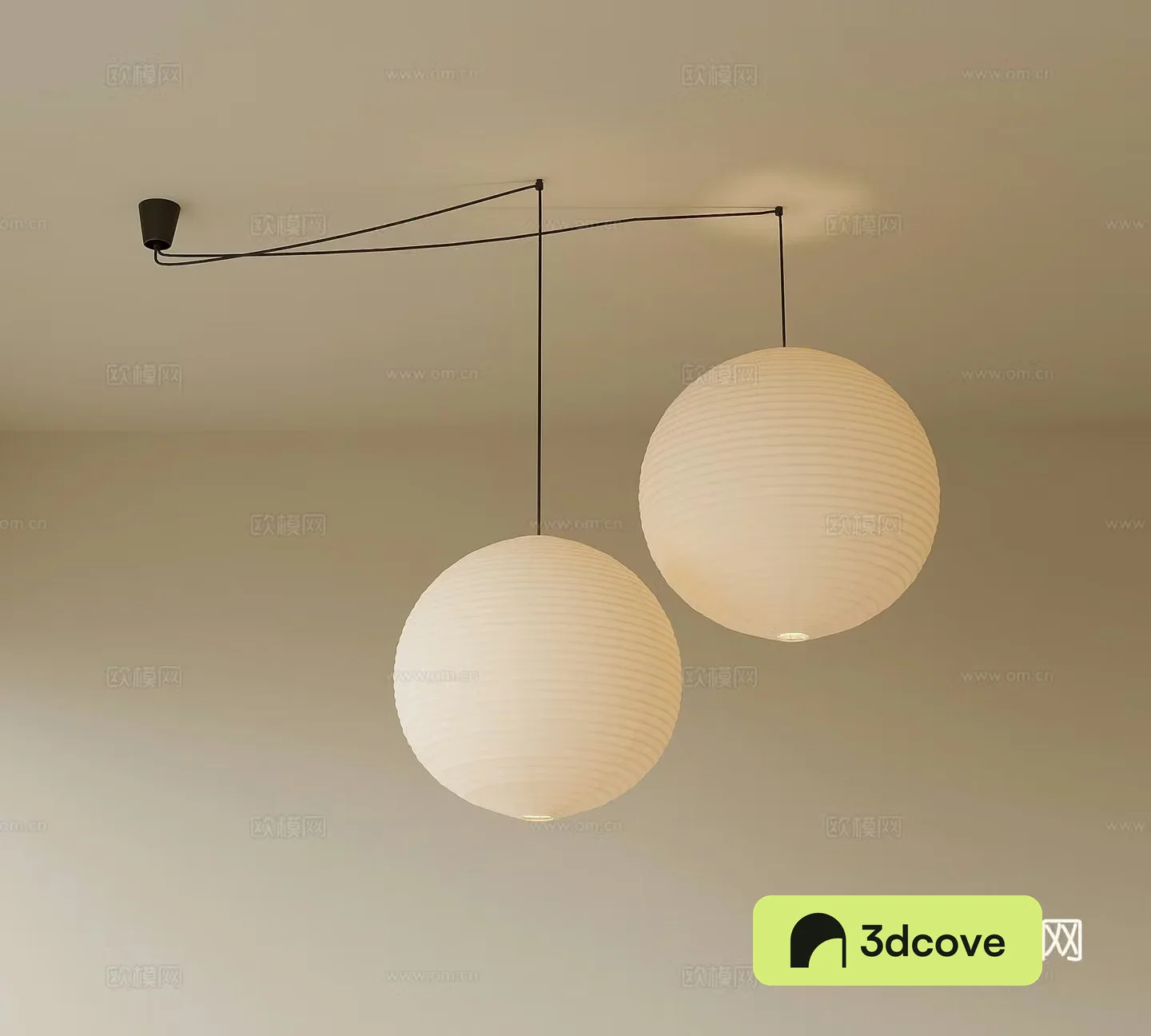 Middle-aged chandeliers decorative chandeliers 3D model