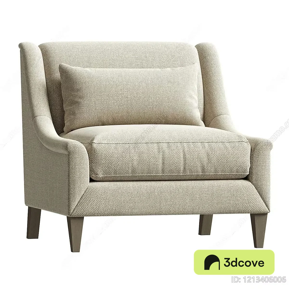 White Chair With Pillow