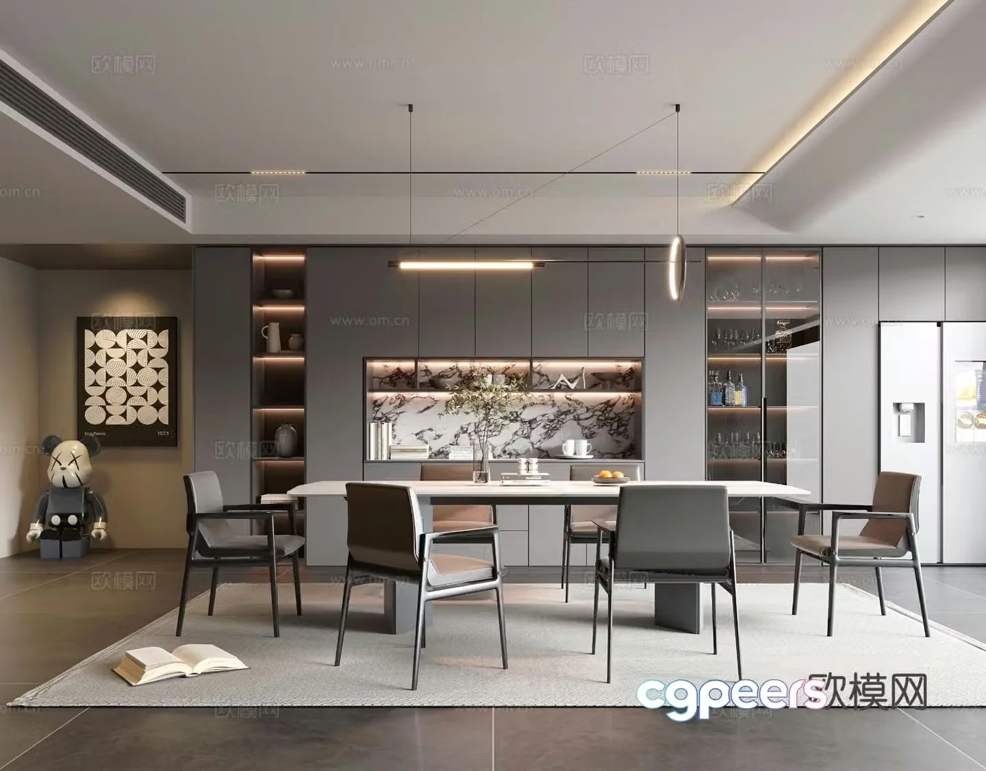 Modern restaurant 3d model