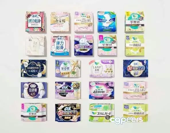 Multiple Packages Of Feminine Hygiene Products 3D Model – 361 – VRAY Render