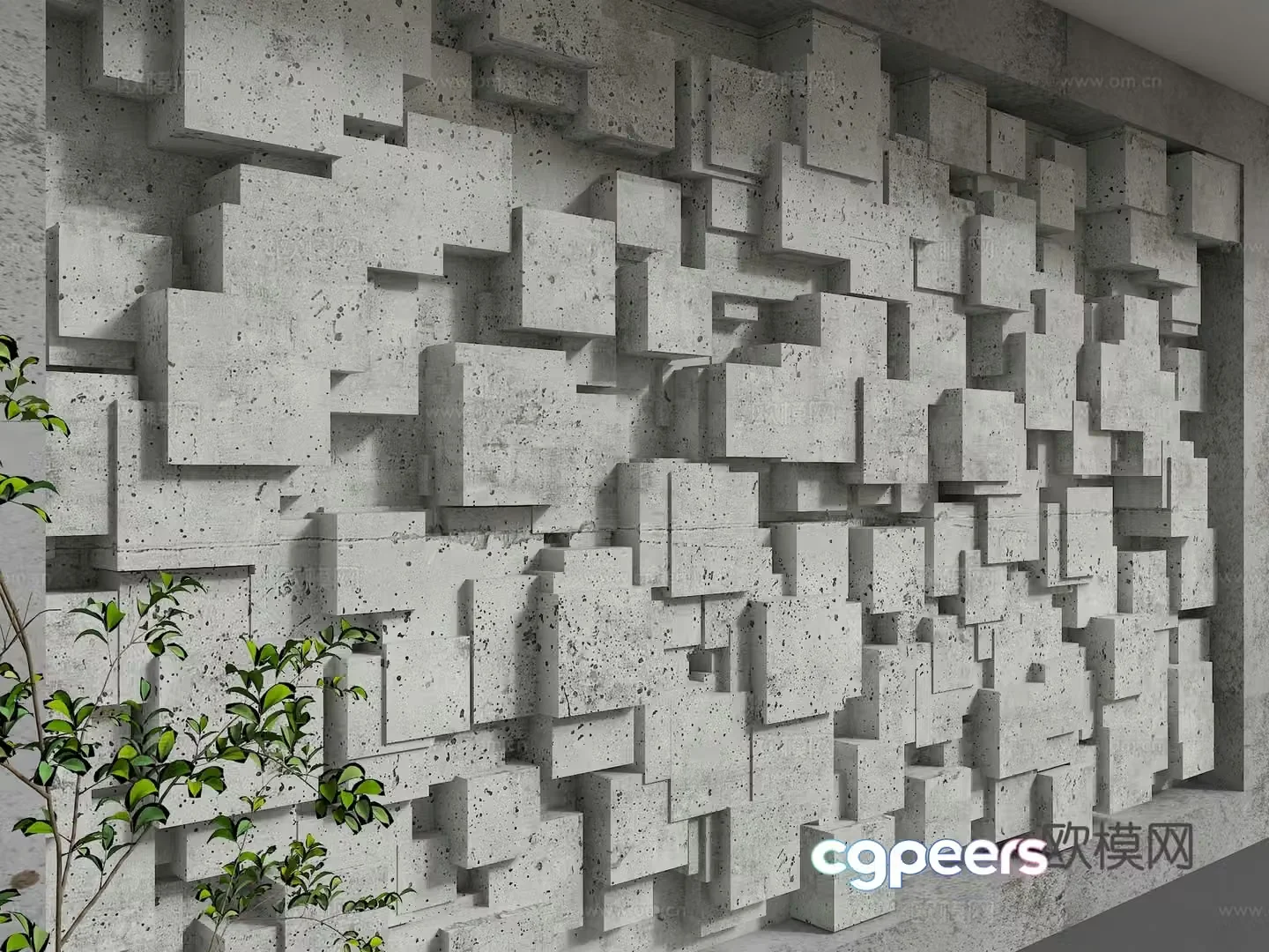 Modern background wall 3d model