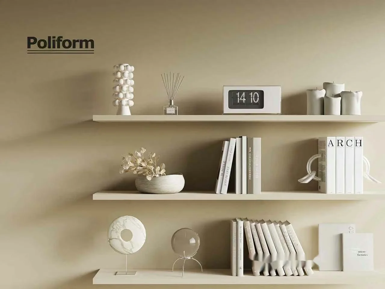 White Minimalist Decor 3D Model – 18350 – VRAY Render
