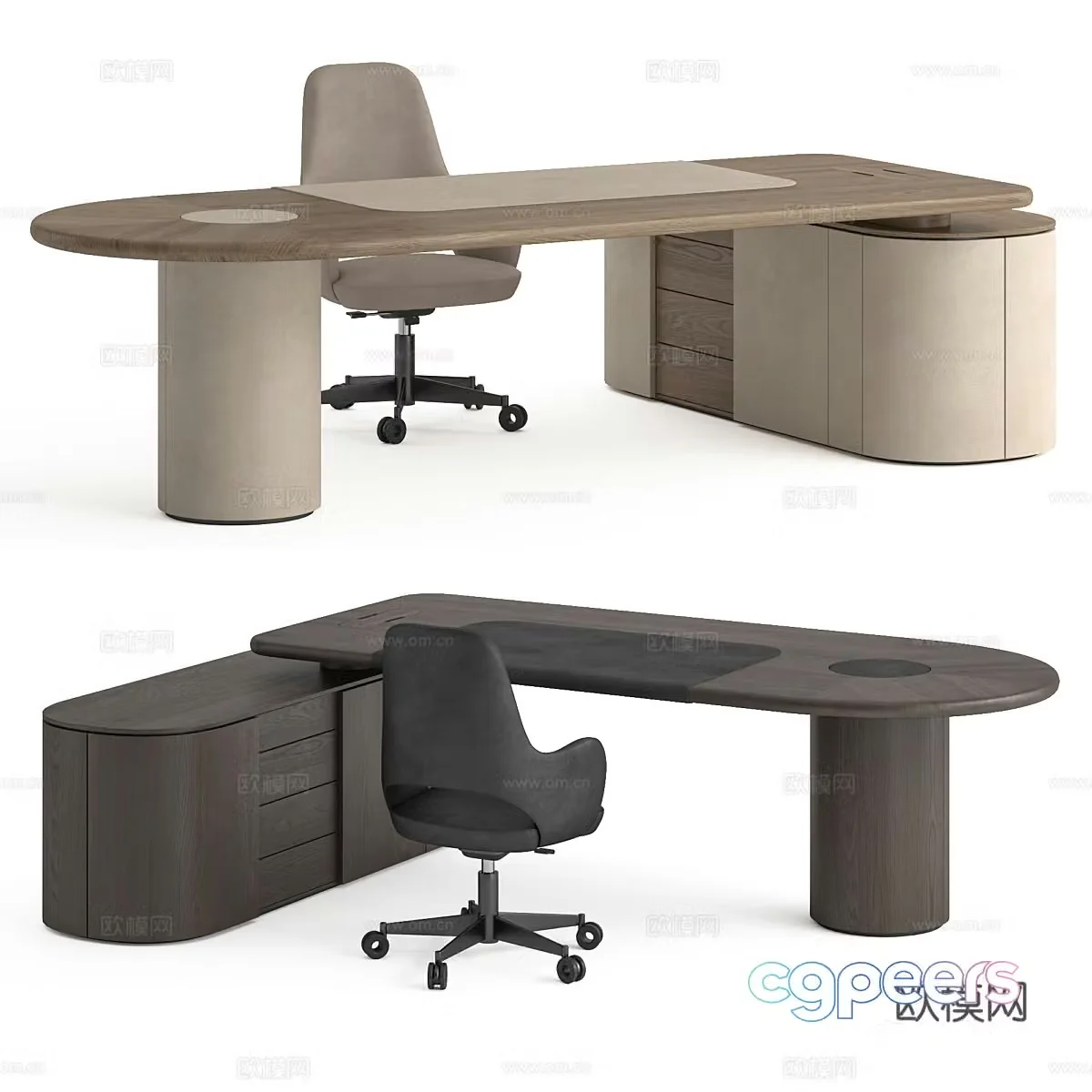 Modern Italian office desk chair 3d model