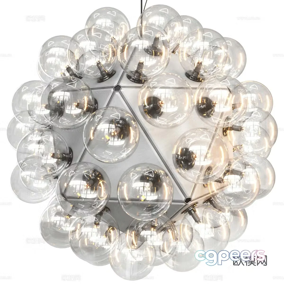 Modern decorative chandeliers light bulbs chandelier 3D model