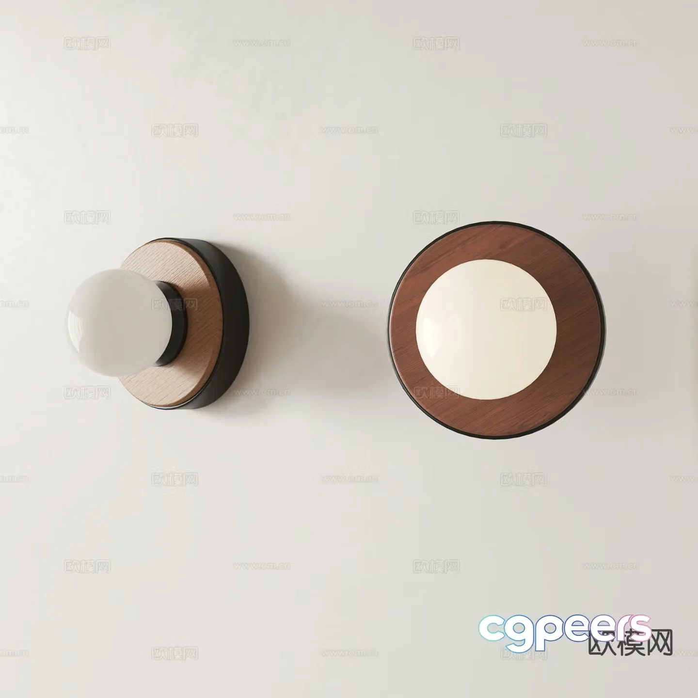 Medieval style wall lamp spherical wall lamp 3D model