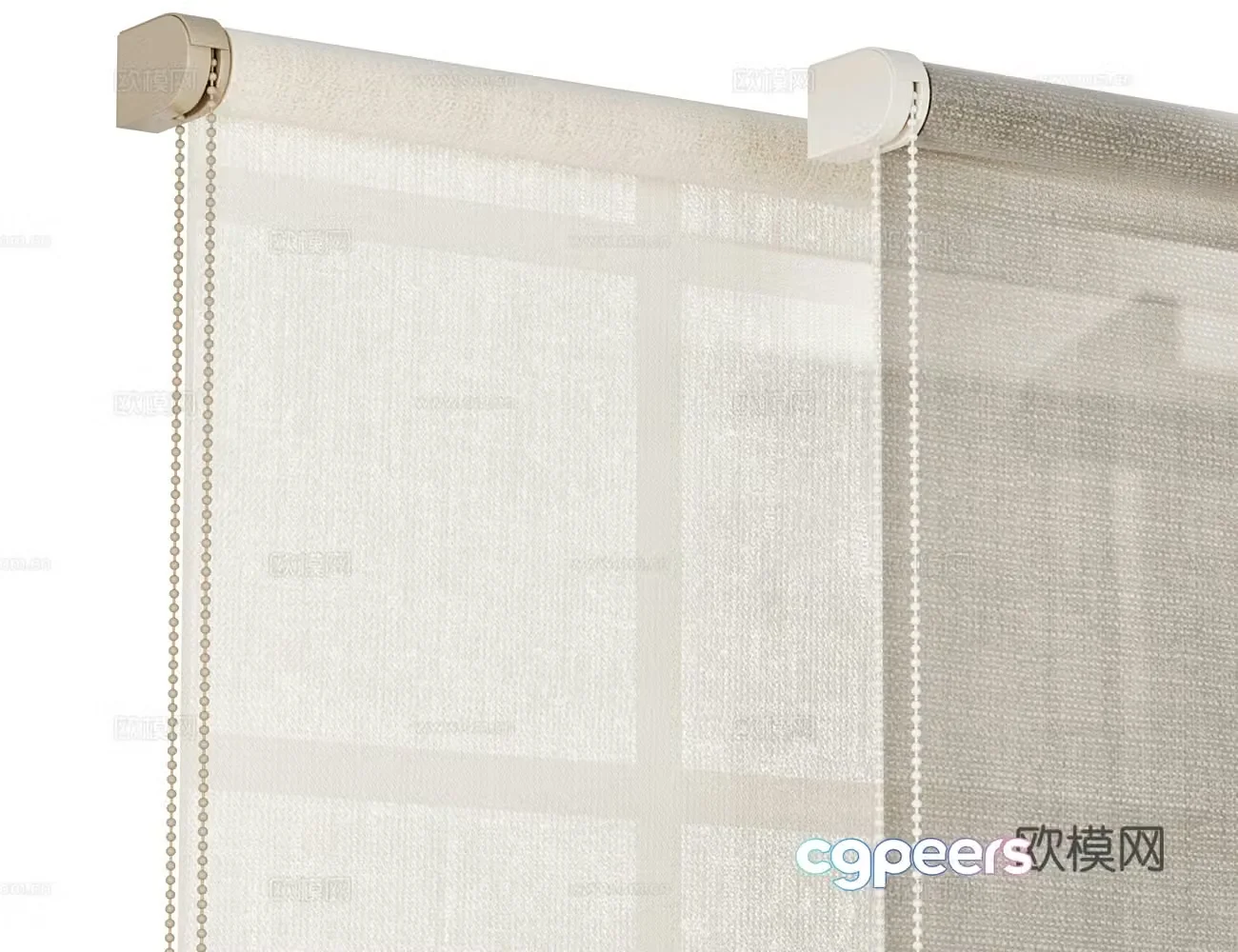 New Chinese Roller Blind 3D Model