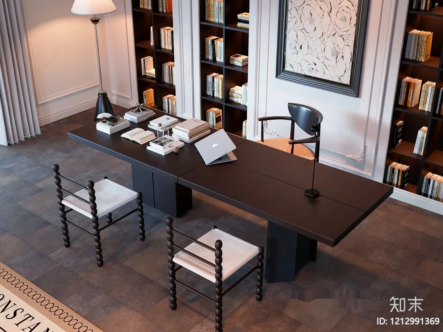 A Modern Office Room 3D Model – 4444 – VRAY Render